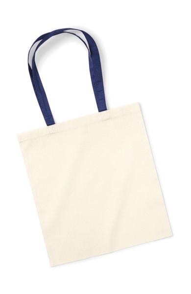 Baumwolltasche mit farbigen Henkeln